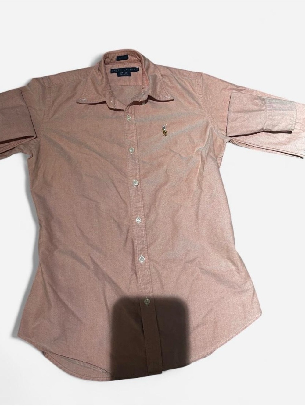 Women’s size 2 polo Ralph Lauren long sleeve Button-Down Shirt - Dusty Salmon